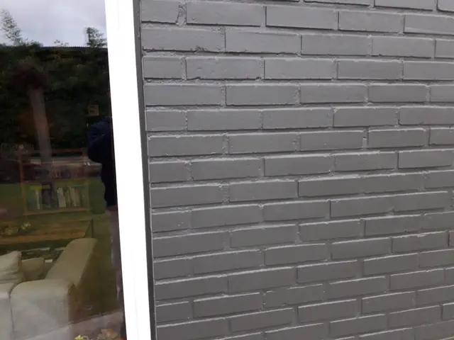 geschilderde gevel met donkere raamomlijsting